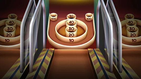 Roll for the highest score in Skeeball, an arcade favorite. Compete with friends and enjoy the thrill of aiming for the perfect shot.